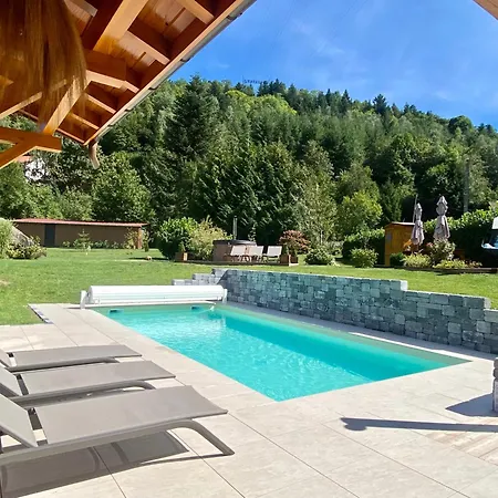 Gite Chalet Avec Bain Nordique Et Piscine 11 Pers Hautes Vosges Plainfaing Exterior photo