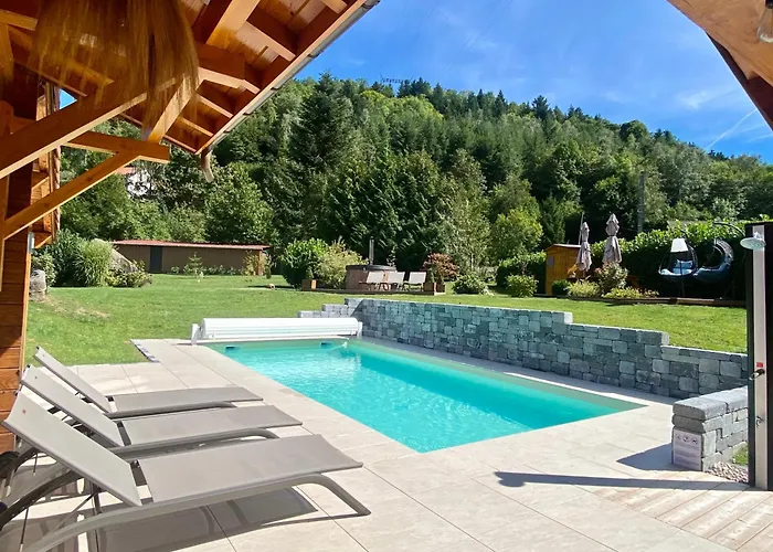 Gite Chalet Avec Bain Nordique Et Piscine 11 Pers Hautes Vosges